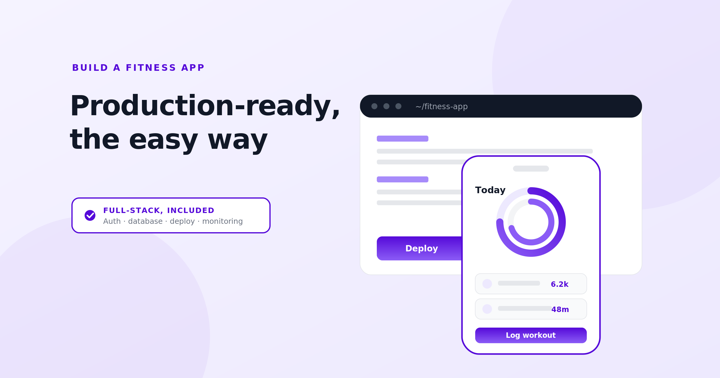 How to Create a Production-Ready Fitness App The Easy Way